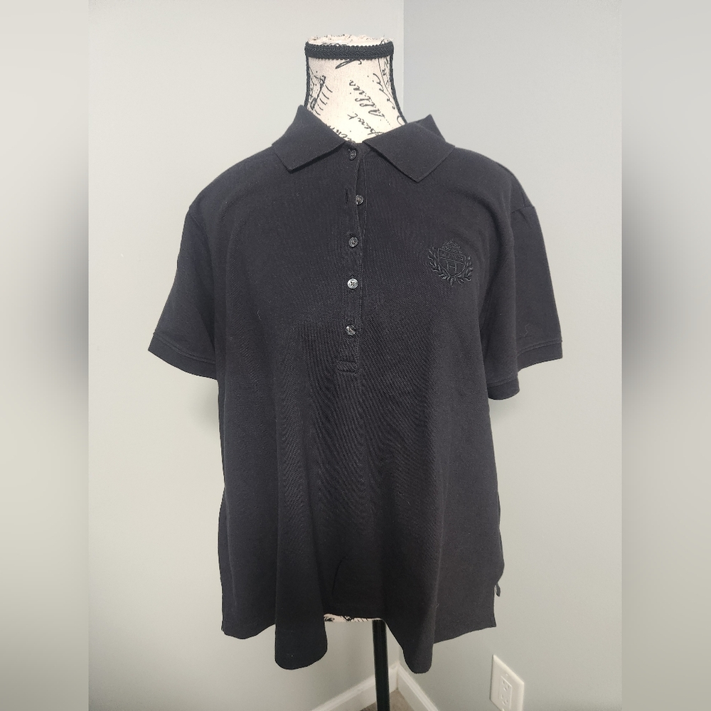 Tommy Hilfiger Black Polo Shirt Womens